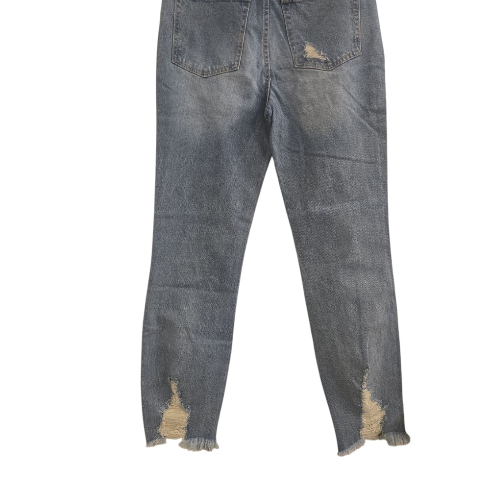 Medium Blue Distressed Stretch Denim Jeans Size 28 New - Picture 3 of 7